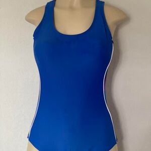 Women's Scoop Neck One-Piece Swimsuit in Royal Blue